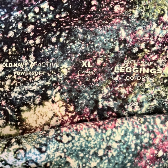 Old Navy active wear leggings multicolor size(14-16) - Picture 2 of 3